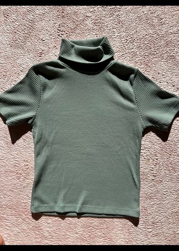 Kısa Kollu Boğazlı Kadın Tişört - Görsel 3