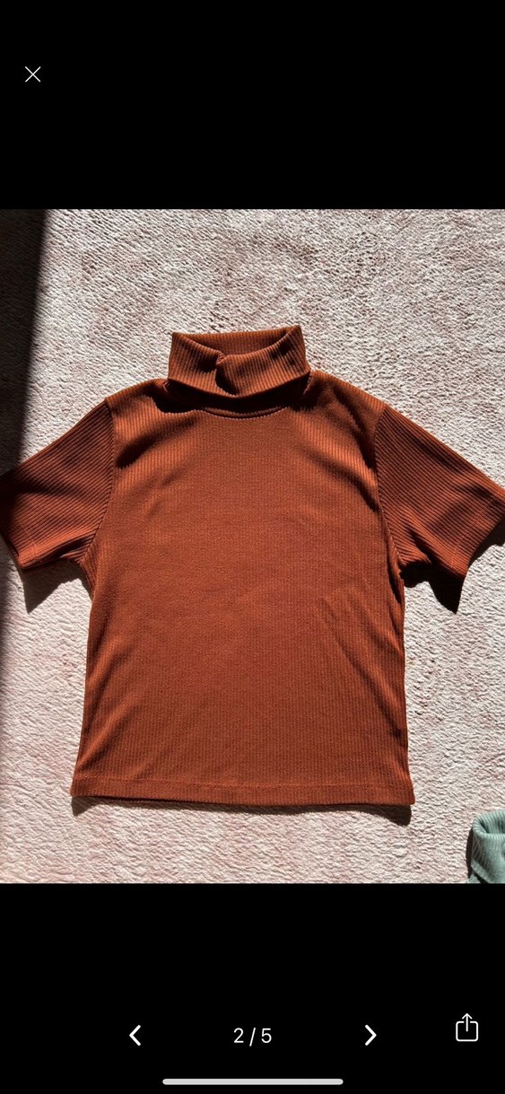 Kısa Kollu Boğazlı Kadın Tişört - Görsel 2