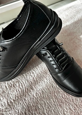 Siyah Deri Tokalı Stiletto Kadın Oxford Ayakkabı - Görsel 2