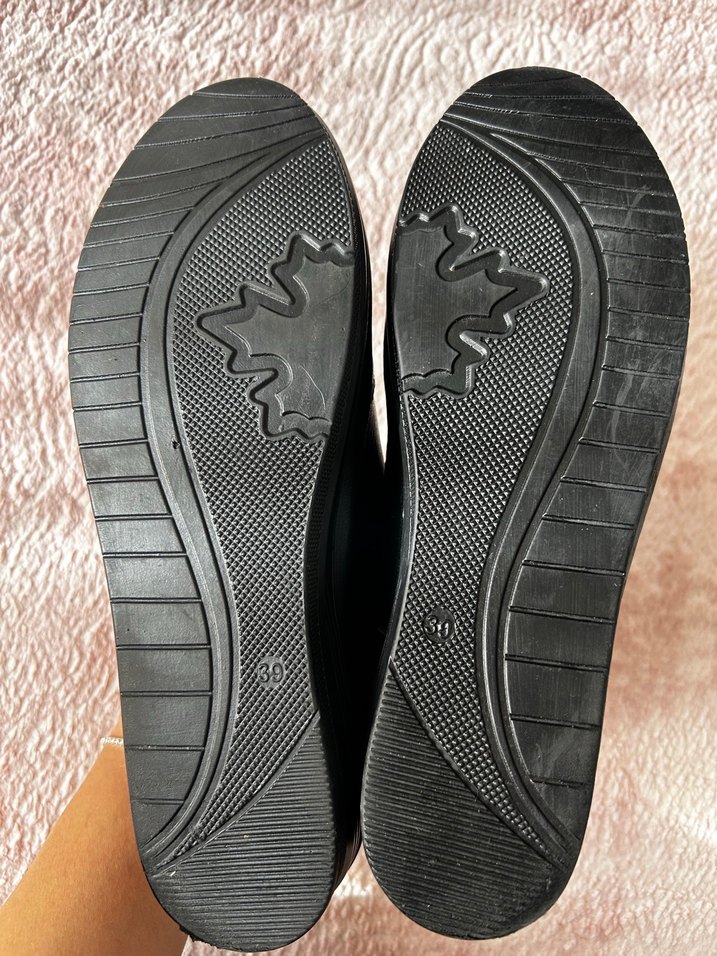 Siyah Deri Tokalı Stiletto Kadın Oxford Ayakkabı - Görsel 3