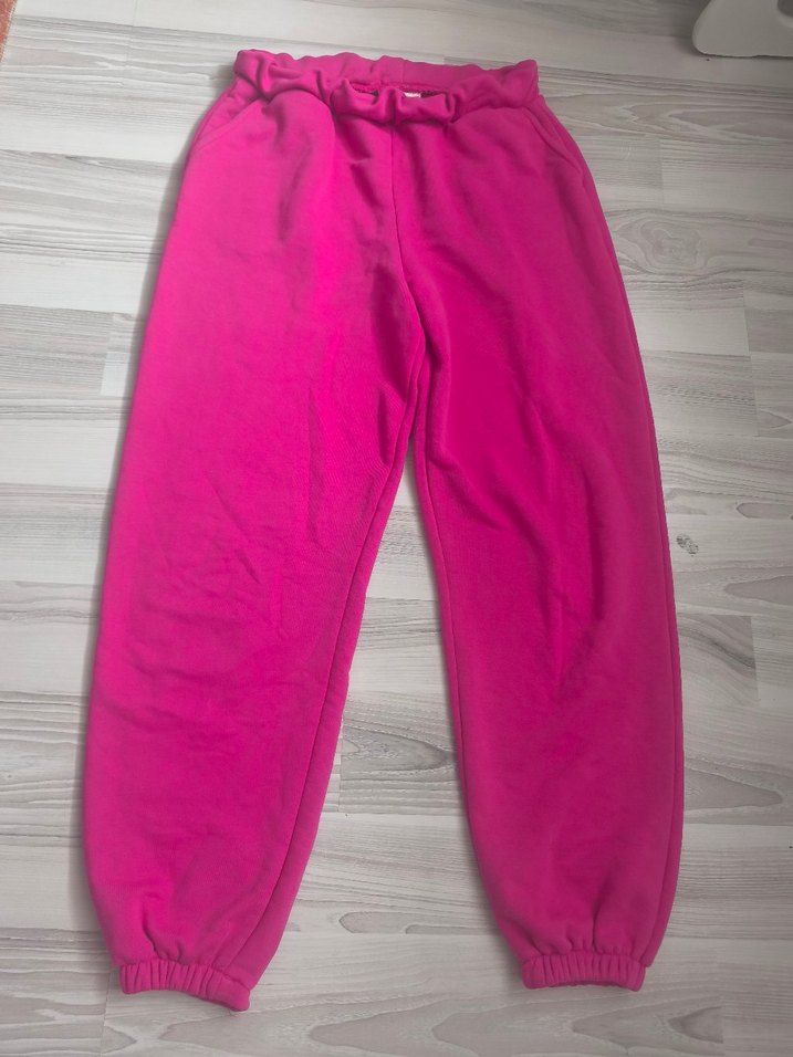 Pembe Rahat Kesim Kadın Eşofman Altı - Görsel 3