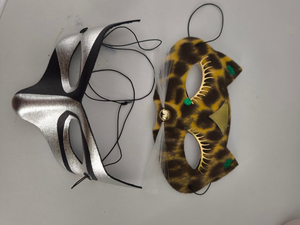 Yılbaşı vb için Kedi ve Metalik Maske Seti - Görsel 4