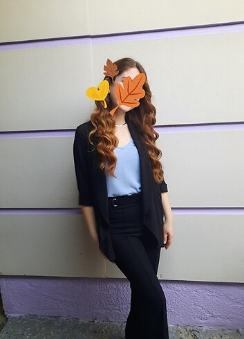 Siyah unce ceket