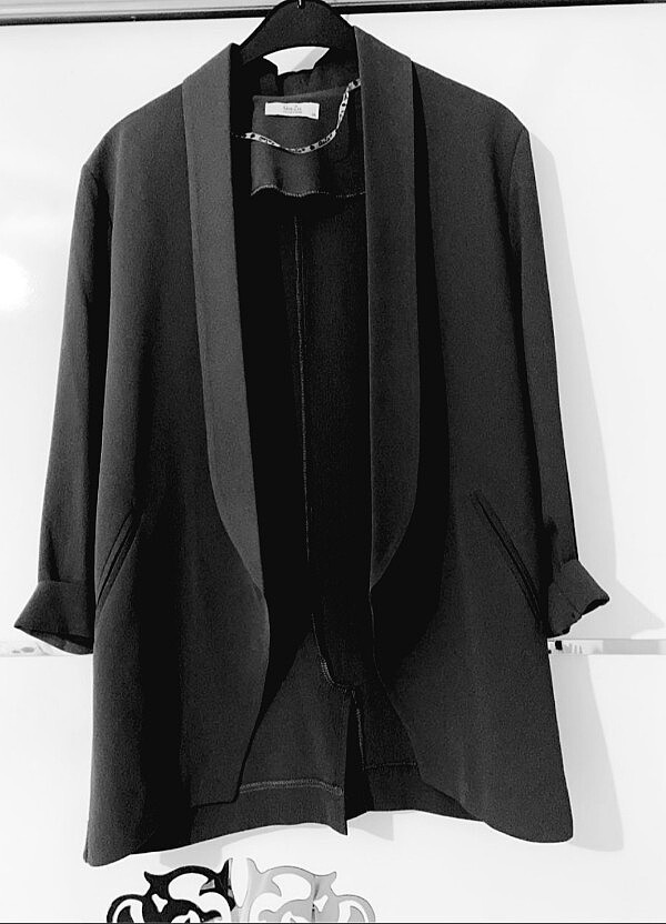 Siyah unce ceket - Görsel 2