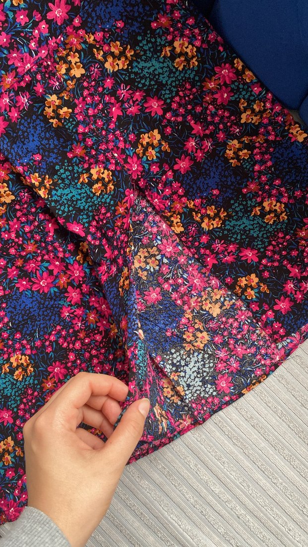 Bohem Çok Renkli Midi Hamile Eteği - Görsel 3