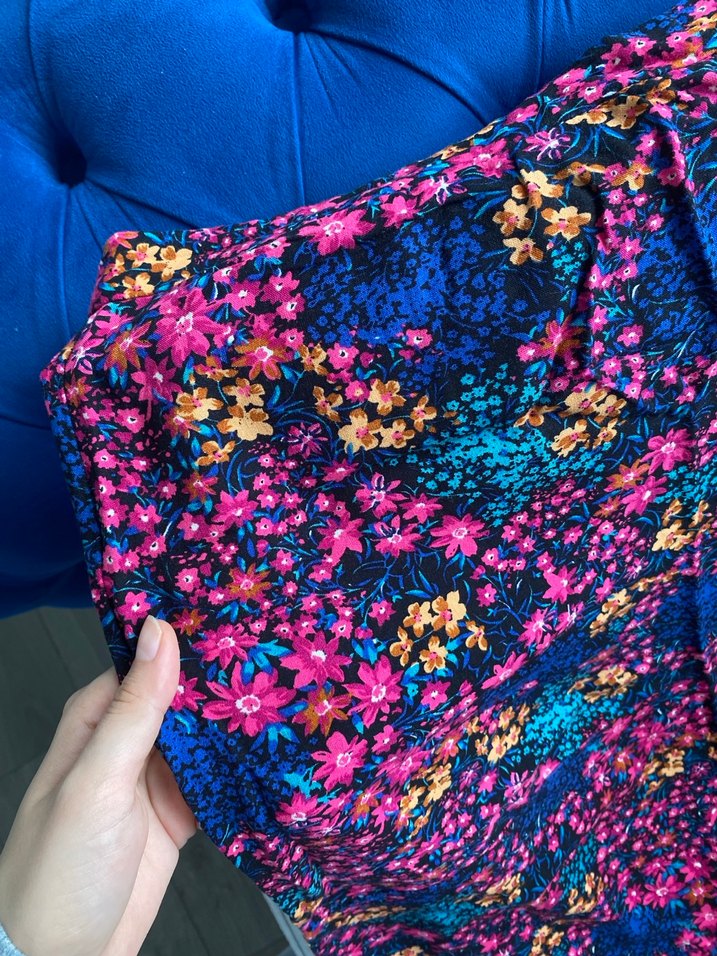 Bohem Çok Renkli Midi Hamile Eteği - Görsel 2