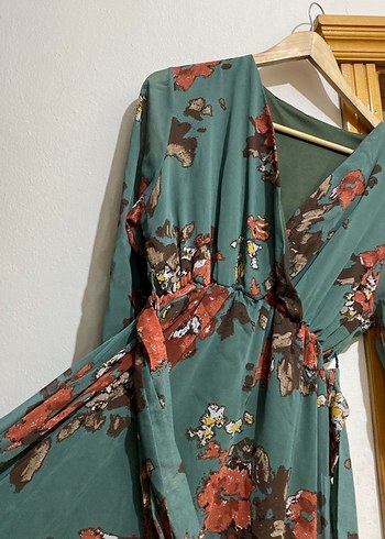 Bohem Çok Renkli Uzun Kolllu tesettür elbise - Görsel 3