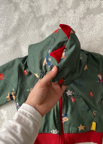 Kapüşonlu Fermuarlı Erkek Çocuk Yağmurluğu - Görsel 4