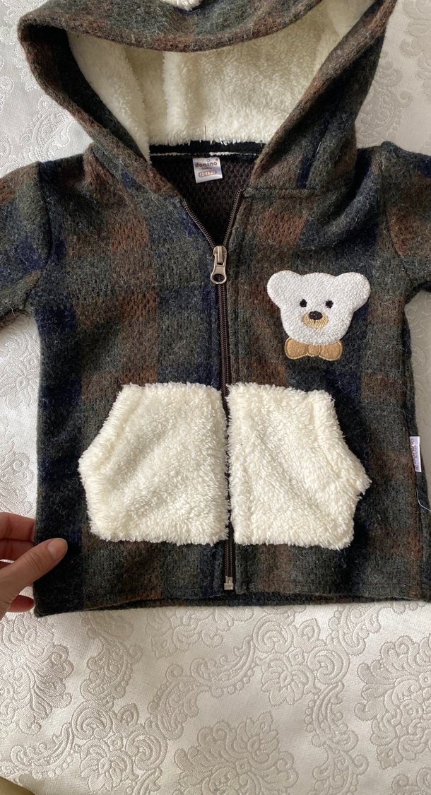Kürklü Kapüşonlu Erkek Çocuk Ceketi - Görsel 3