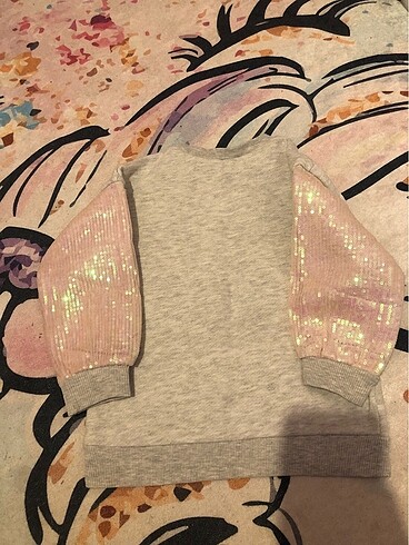 5 Yaş Beden Koton çocuk pullu sweatshirt
