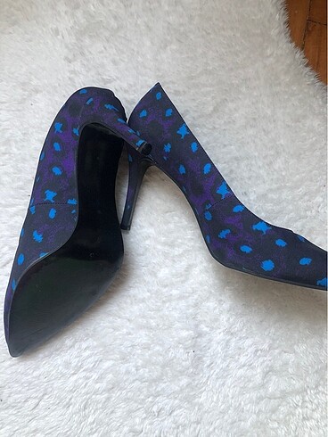 39 Beden mor Renk Leopar mor stiletto
