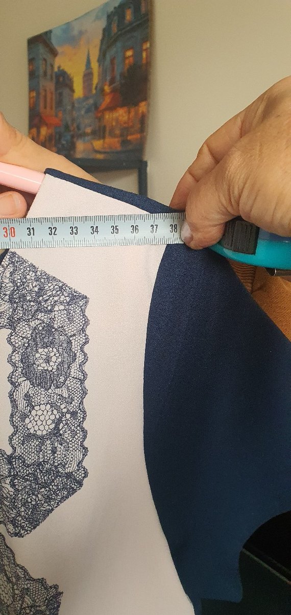 Mavi Pilili Midi  Elbise - Görsel 3