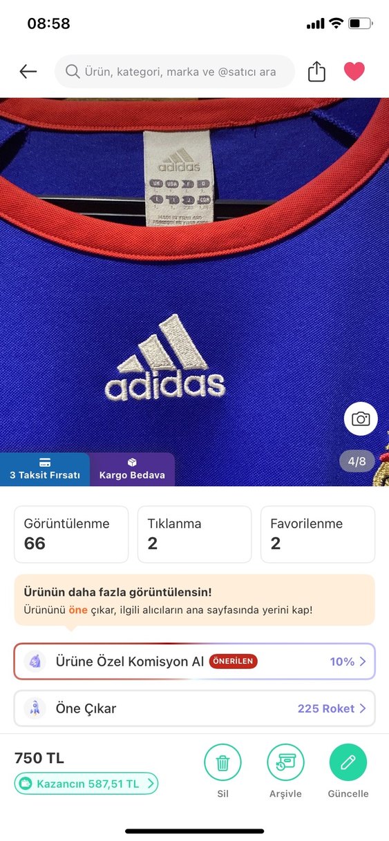 Orijinal Adidas Fransa Milli Takımı Forma - Görsel 5
