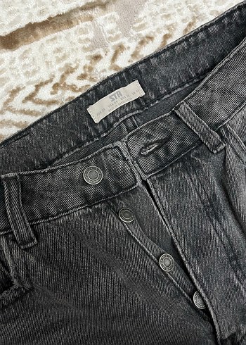 Stradivarius Gri Regular Fit Kadın Denim Pantolon