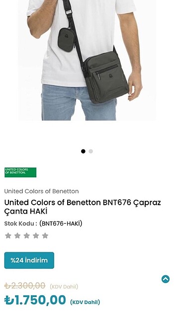 Benetton Benetton unisex çapraz çanta