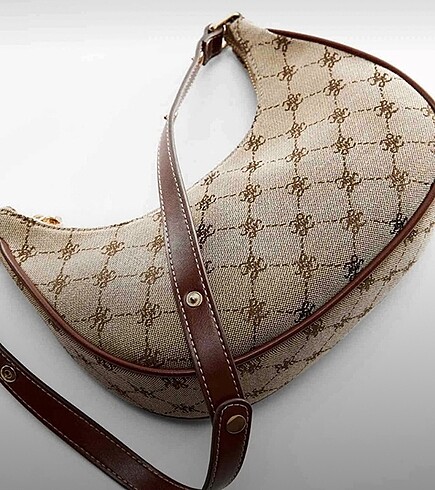 Beden kahverengi Renk Mango oval baget çanta