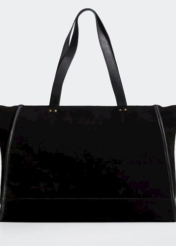 Mango Mango süet deri shopper çanta