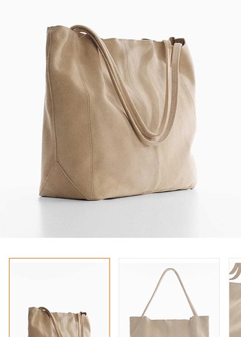 Mango hakiki süet deri shopper çanta