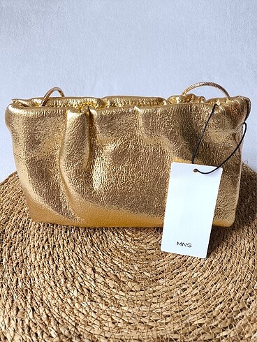 Beden OrjMango gold zincir askılı abiye çanta