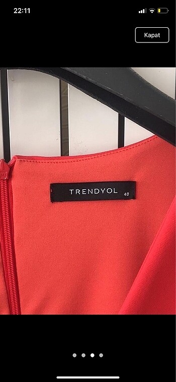 l Beden Trendyolmilla 40 beden kırmızı elbise