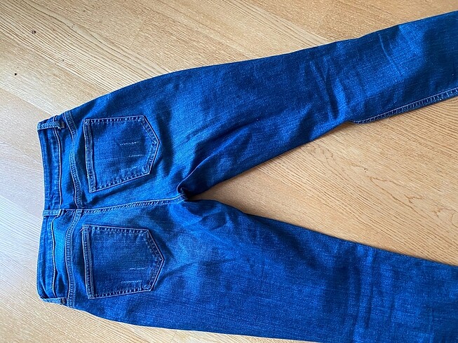 m Beden lacivert Renk Mom jean kot pantolon