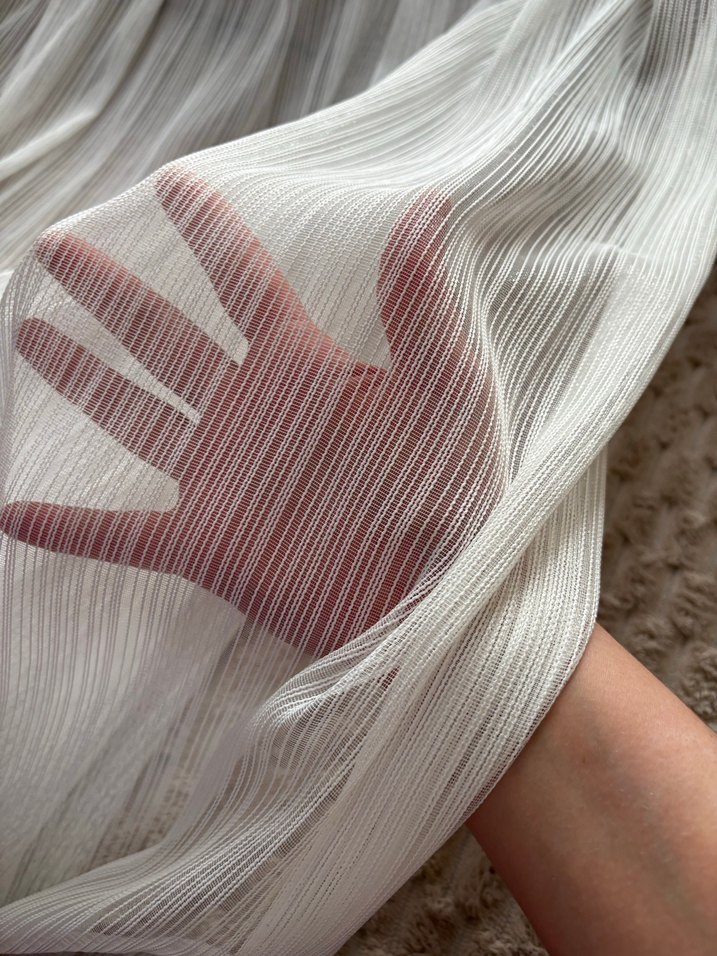 Bohem Tarzı Bej Tül Perde - Görsel 2