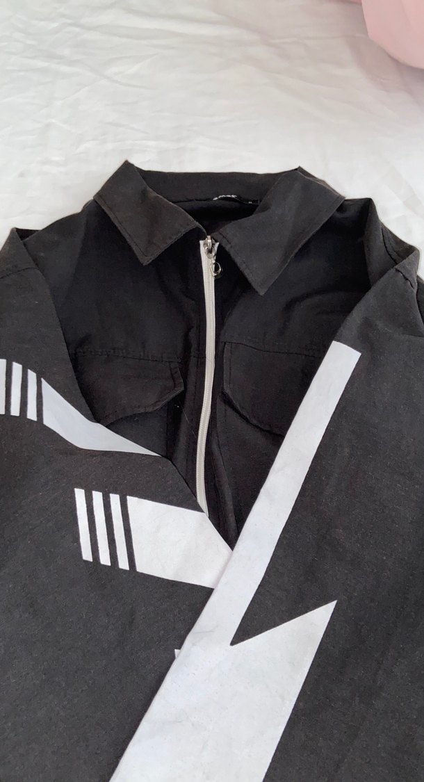 Siyah Fermuarlı Kadın gömlek ceket - Görsel 2