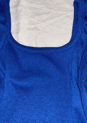 Kız Lacivert Kolsuz Basic crop - Görsel 2