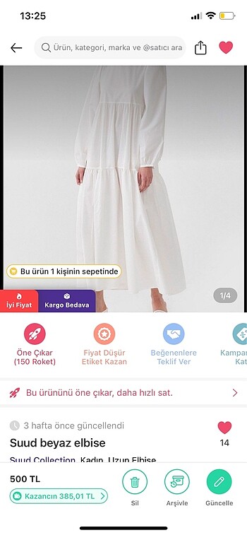 Suud beyaz elbise