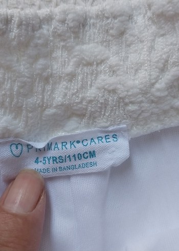Primark Dantel İşlemeli Beyaz Mini Keten Şort
