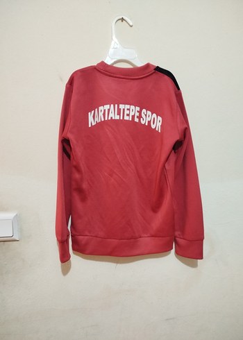 Erkek Kırmızı Oversize Sweatshirt - Görsel 2