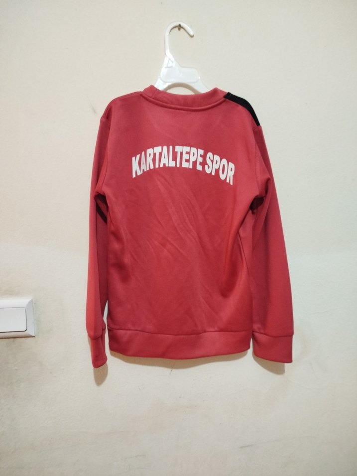 Erkek Kırmızı Oversize Sweatshirt - Görsel 2