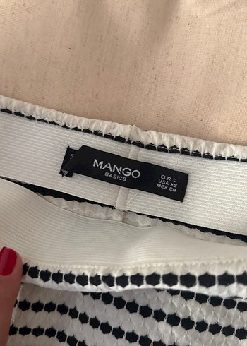 Gri Çizgili Pilili Midi Kalem Etek - Görsel 4