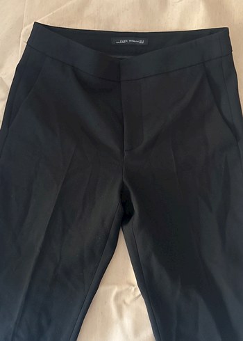 Siyah Kadın Kumaş Pantolon Midi Boy - Görsel 6