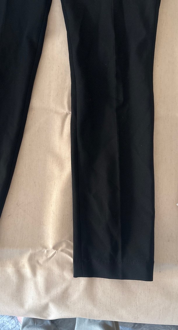 Siyah Kadın Kumaş Pantolon Midi Boy - Görsel 5