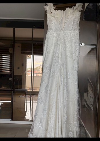 Dantel Detaylı Balik Gelinlik - Görsel 3