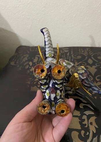 Antika cloisonne mineli filler - Görsel 4