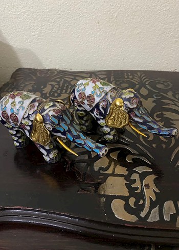 Antika cloisonne mineli filler - Görsel 6