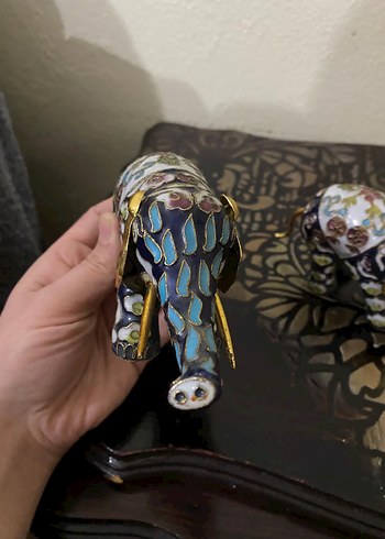 Antika cloisonne mineli filler - Görsel 3