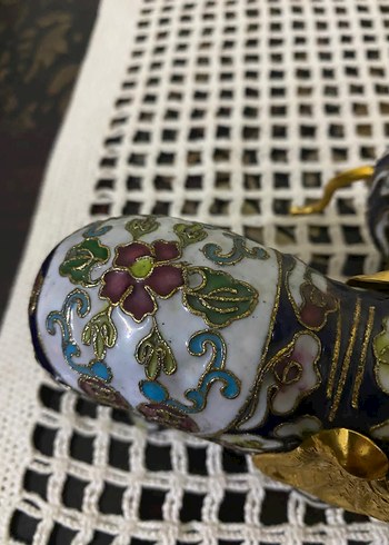 Antika cloisonne mineli filler - Görsel 9