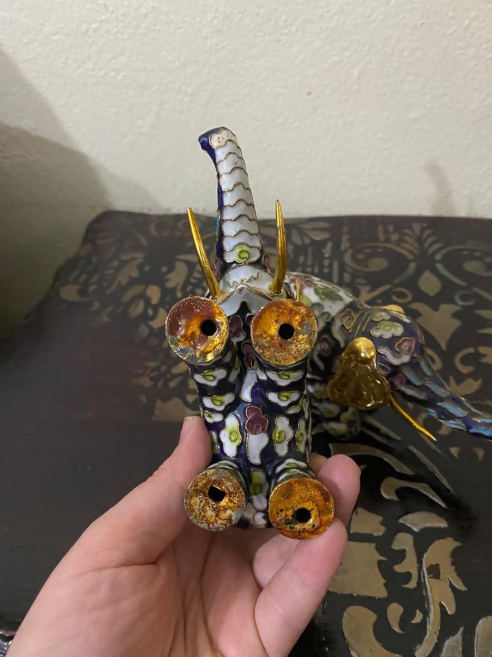 Antika cloisonne mineli filler - Görsel 4