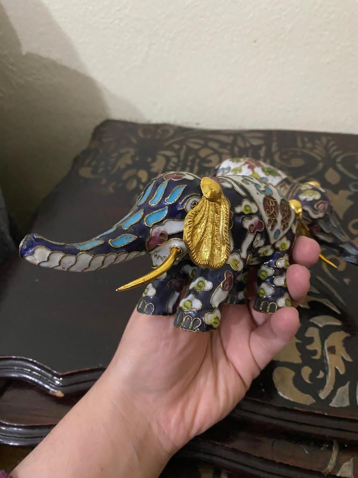 Antika cloisonne mineli filler - Görsel 5