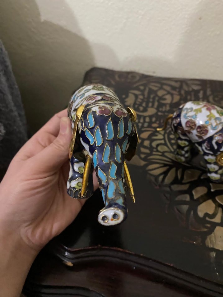 Antika cloisonne mineli filler - Görsel 3