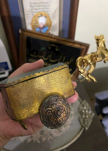 Antika bizoteri fransız mücevher kutusu - Görsel 6