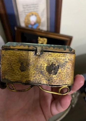 Antika bizoteri fransız mücevher kutusu - Görsel 7