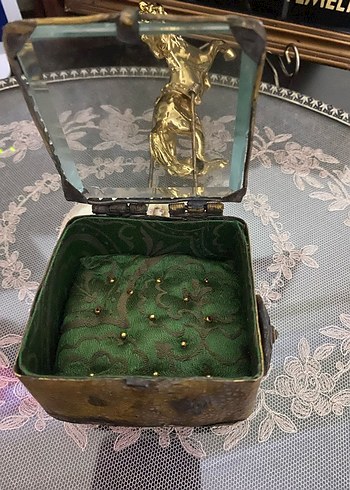 Antika bizoteri fransız mücevher kutusu - Görsel 4