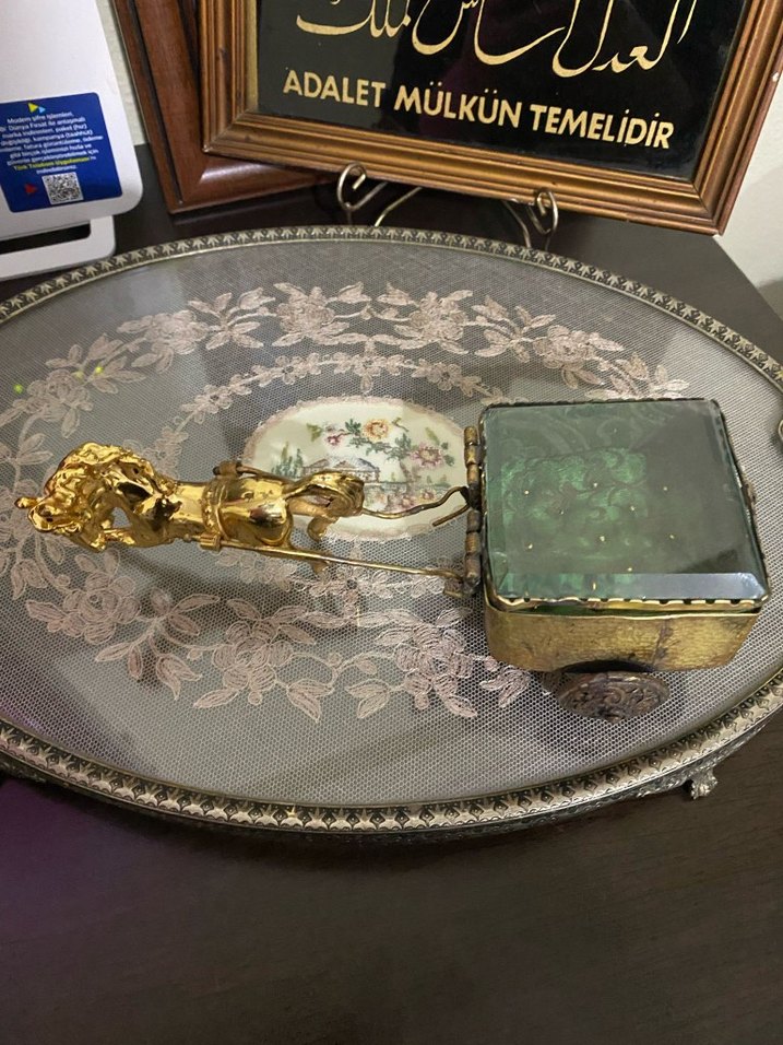 Antika bizoteri fransız mücevher kutusu - Görsel 2