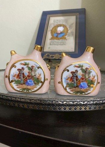 Antika pembe limoges minyatür obje