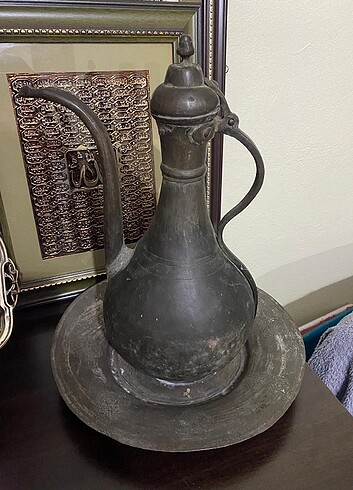 Antika Osmanlı bakır ibrik