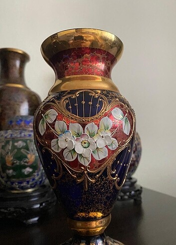 Diğer Antika bohemia çekoslavakya vazo